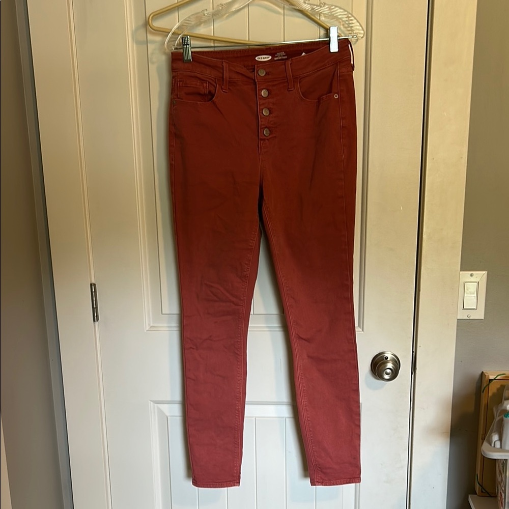 Old Navy Pink High Rise Jeans